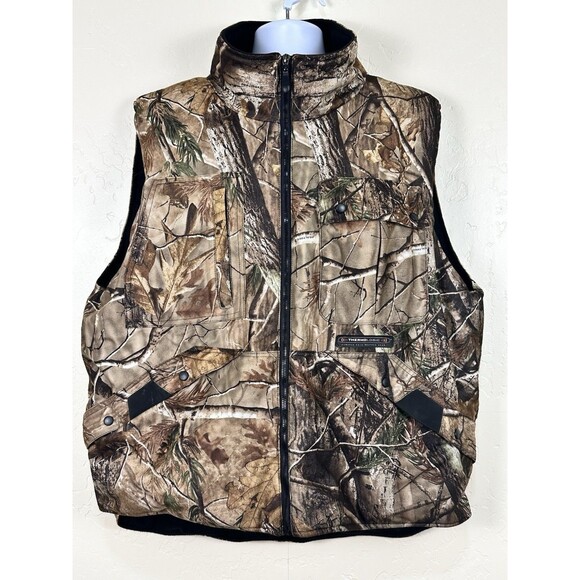 Hunting Vest XXL Cold Weather Gear Quilt Lined Game Pouch Mens Realtree Camo - Picture 1 of 16